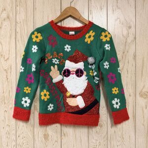 Holiday Time Crewneck Santa Ugly Sweater M
